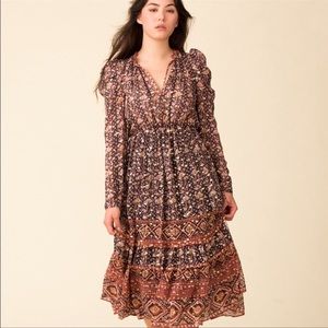 ULLA JOHNSON ALESSANDRA DRESS IN MIDNIGHT